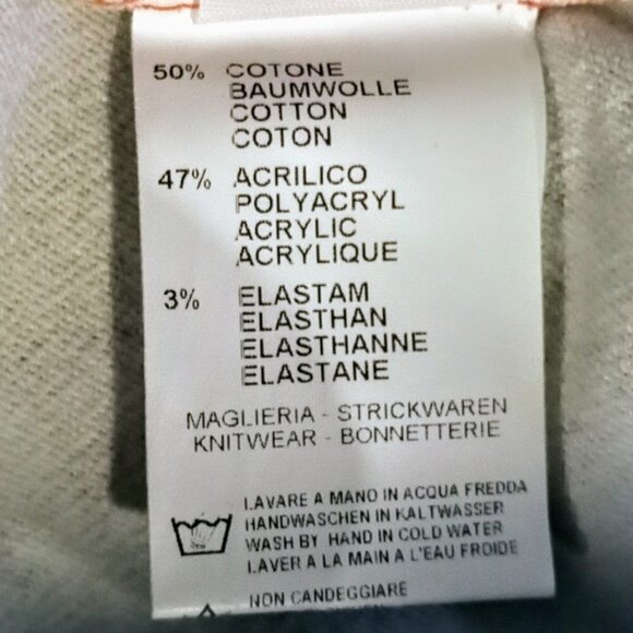 Le Maglie Miss Money Money Italian Knit Zip Cardigan NWT - Picture 5 of 6